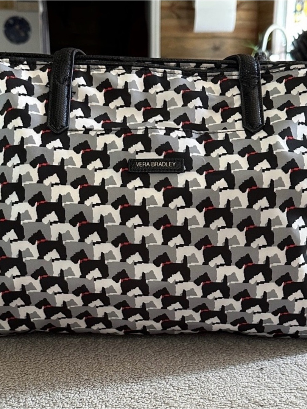 Vera Bradley Black, White, and Red Tote
